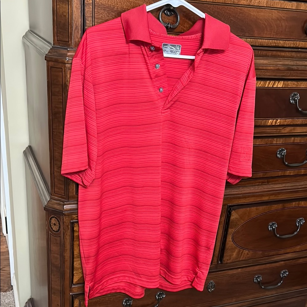 Red Striped Men's Polo Shirt